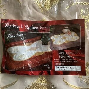 Cutwork Embroidery Fine Lace Table Center 12 pcs